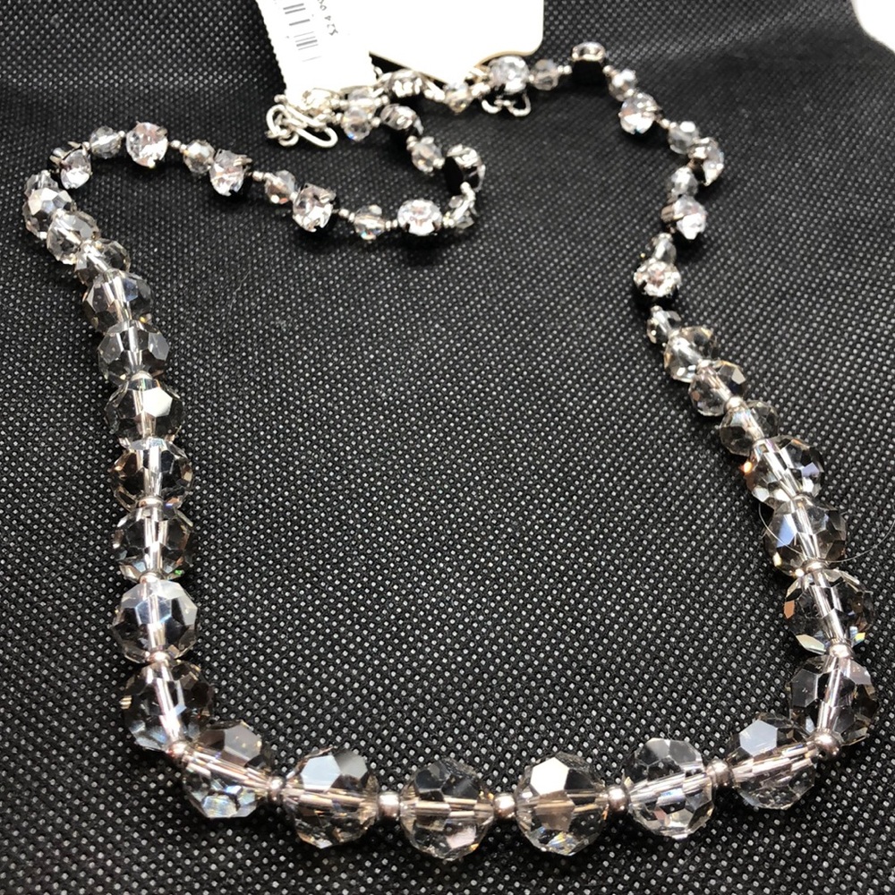 Loft Crystal and Silver Statement Necklace